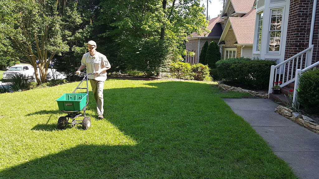 Daniel Cawley with Spreader